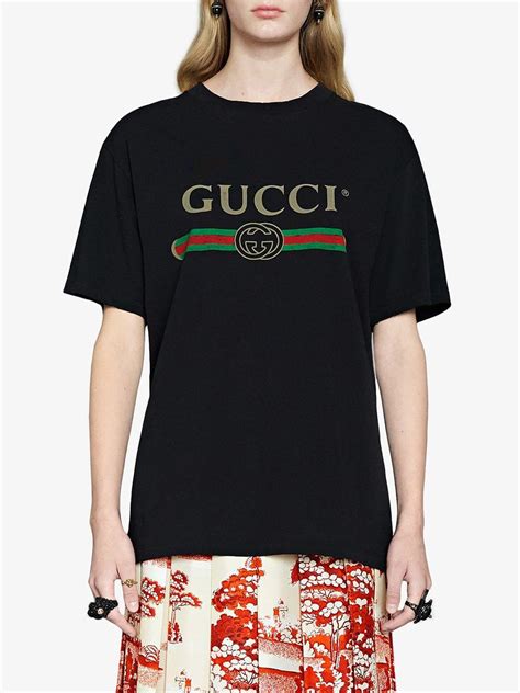 black gucci womens t shirt|ladies black Gucci t shirt.